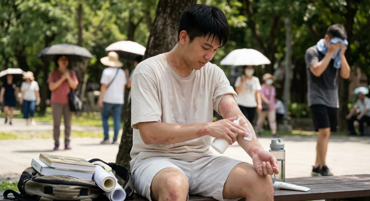 異膚患者排汗功能差皮膚極易乾燥建議夏天仍要勤擦乳液保養