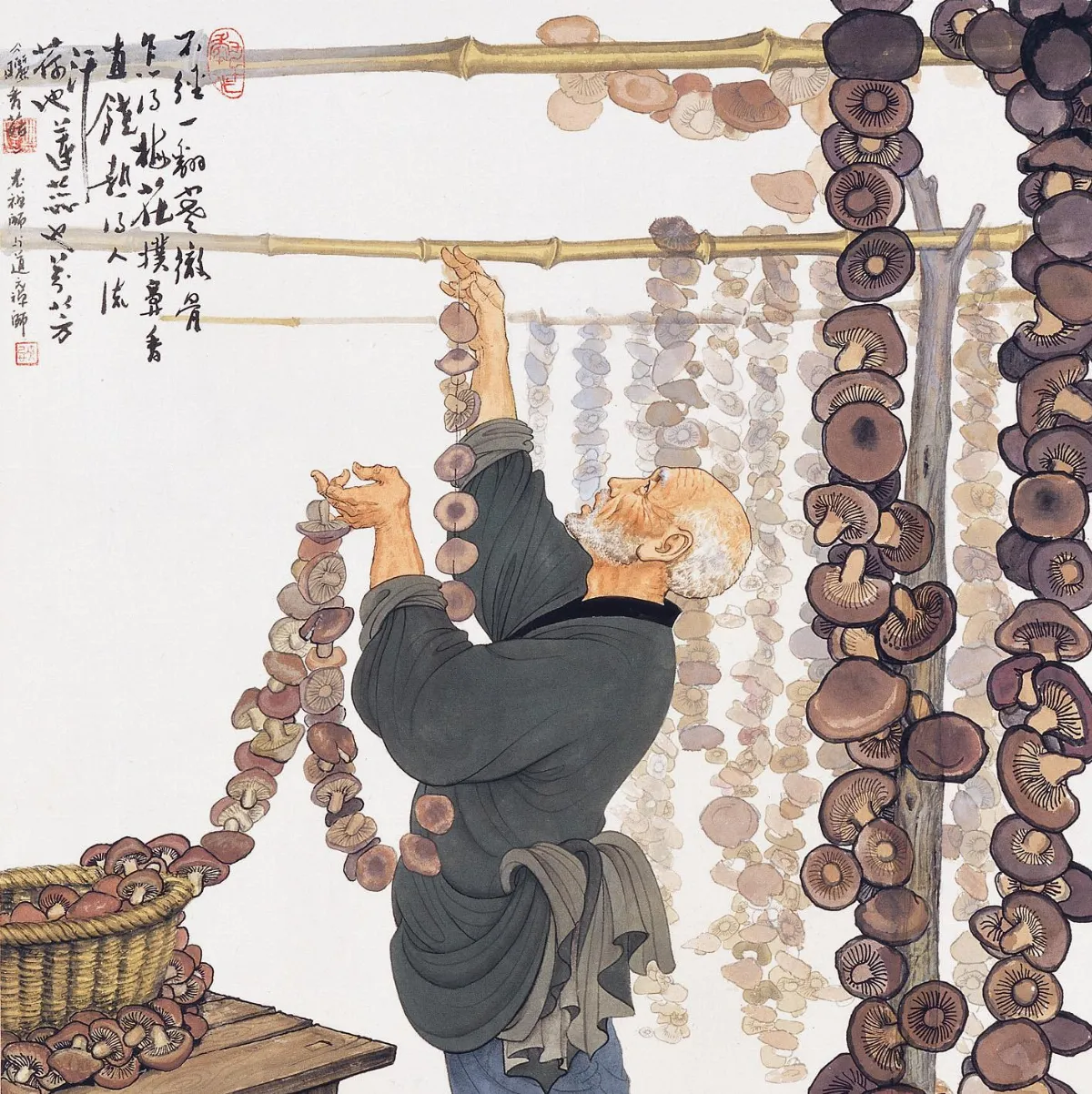 曬香菇