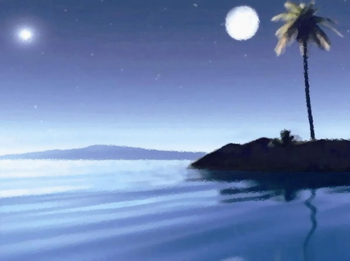 夜空倒影