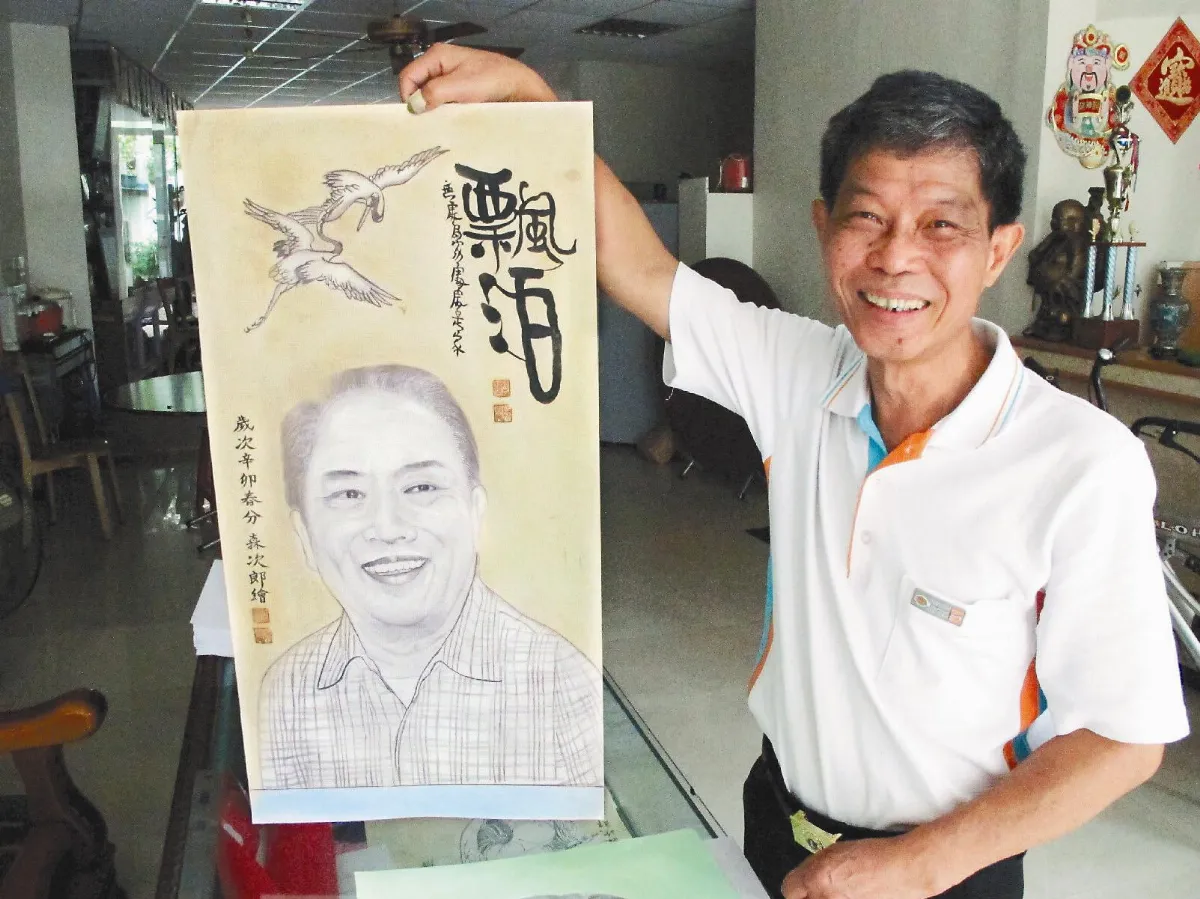 60歲學素描  陳森發無師自通