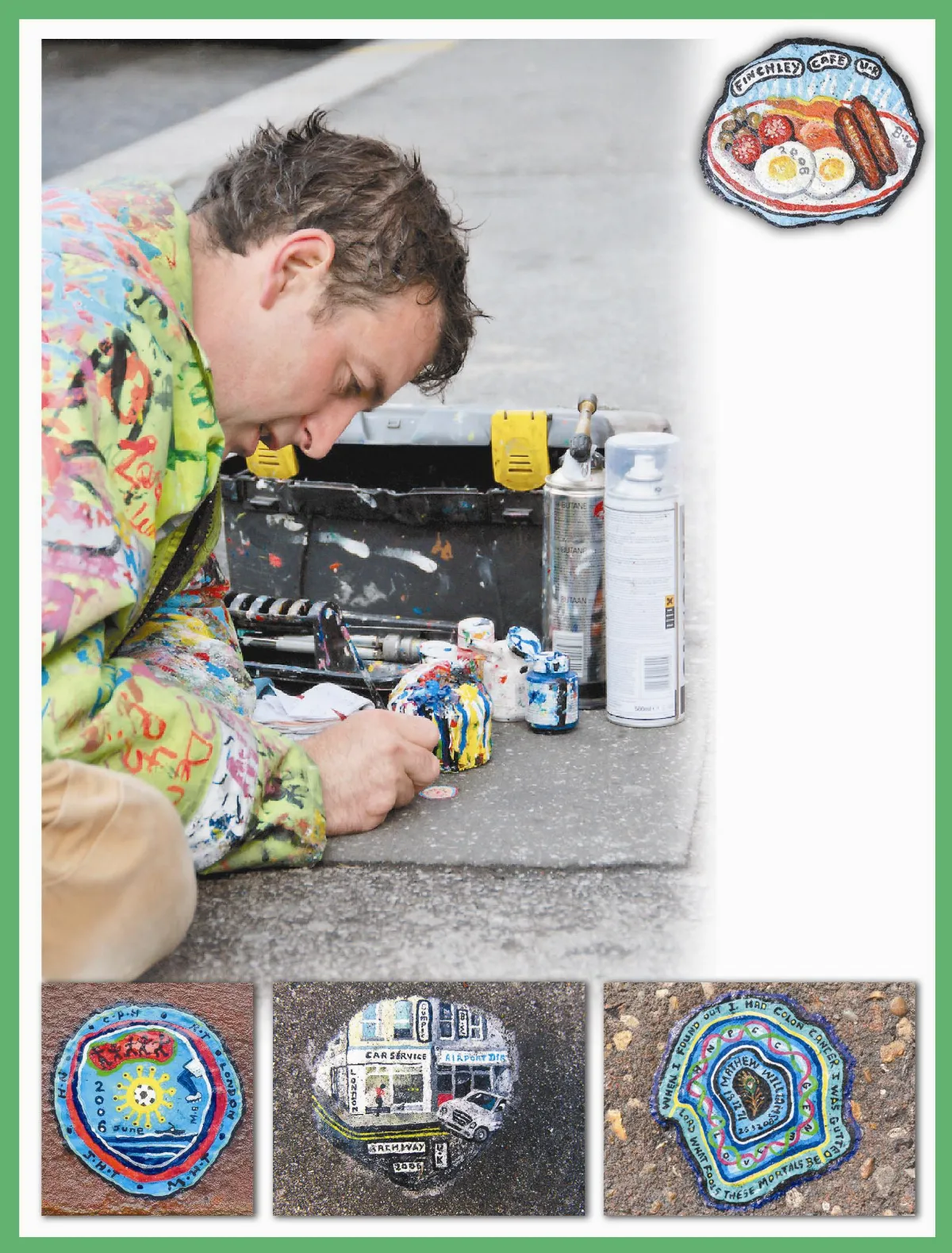 彩繪口香糖　　美化街道