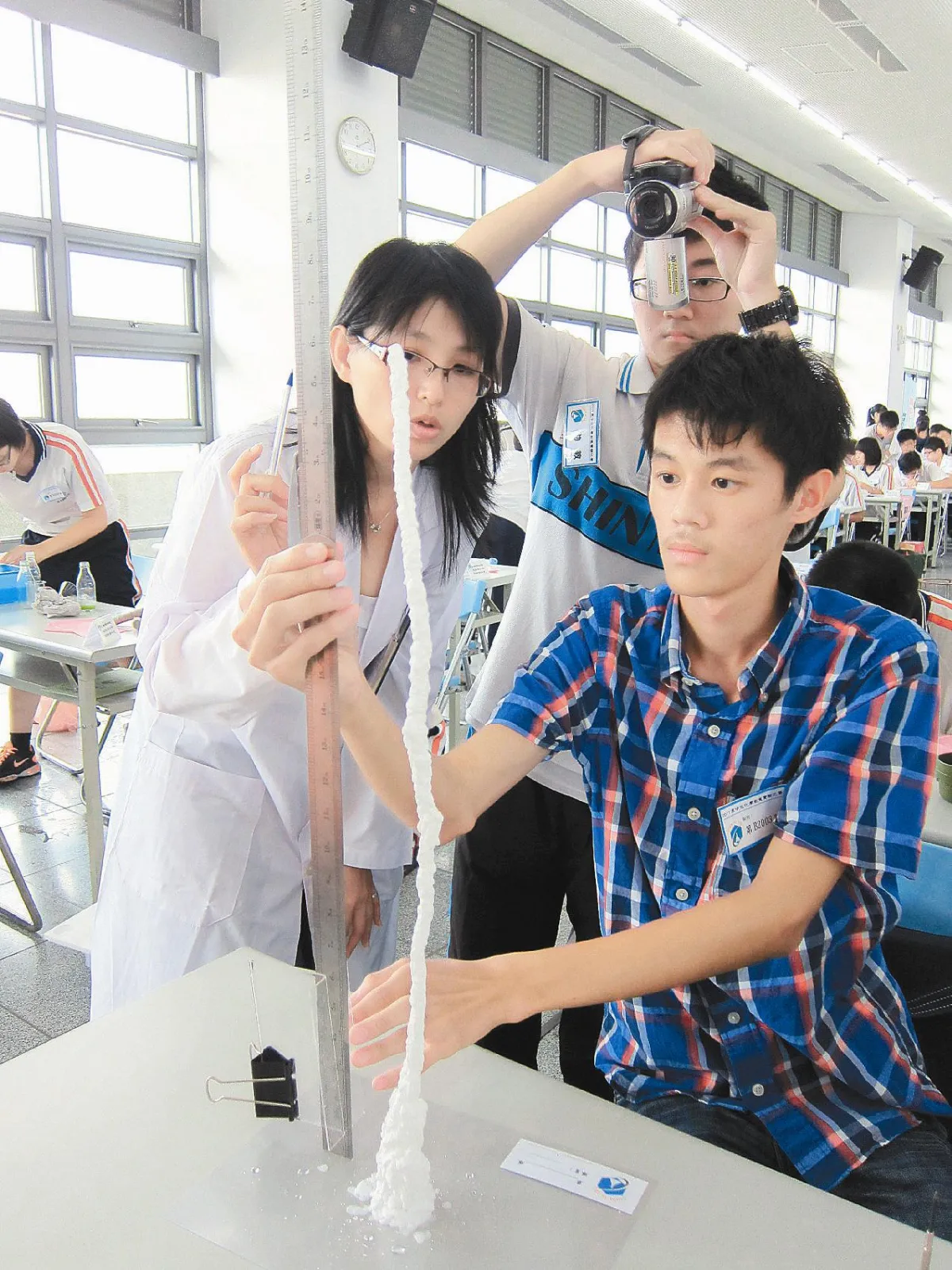 高中化學創意賽 中區初賽醋酸納結晶 滴60公分高  拔頭籌
