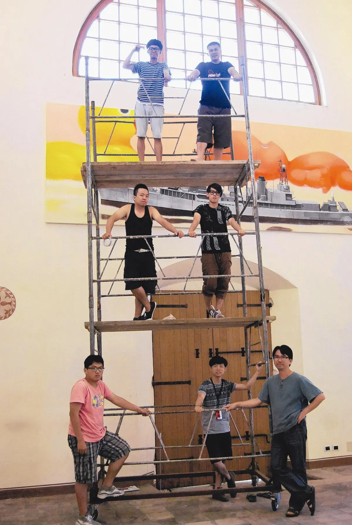 古蹟教堂展油畫 台灣師生創意達陣
