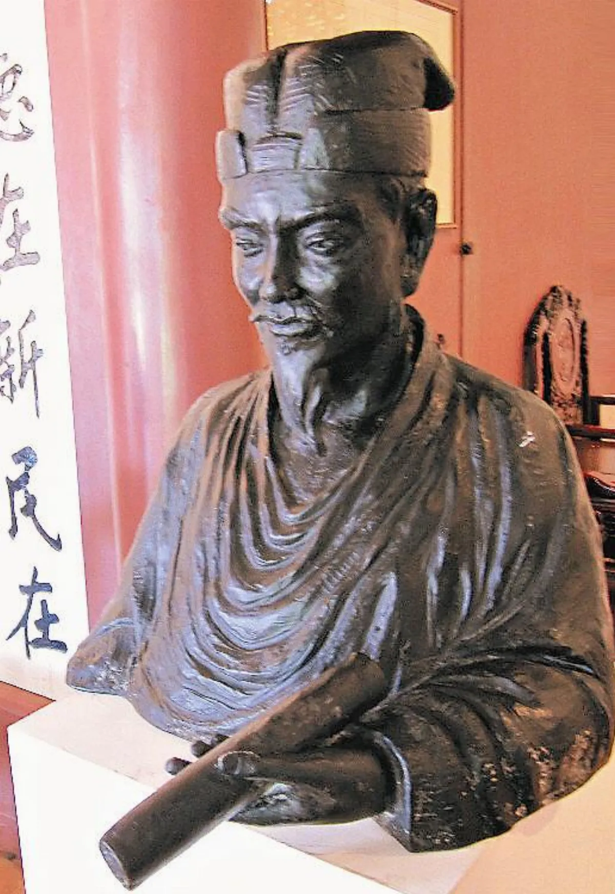 感念台灣孔子 沈光文銅像展出