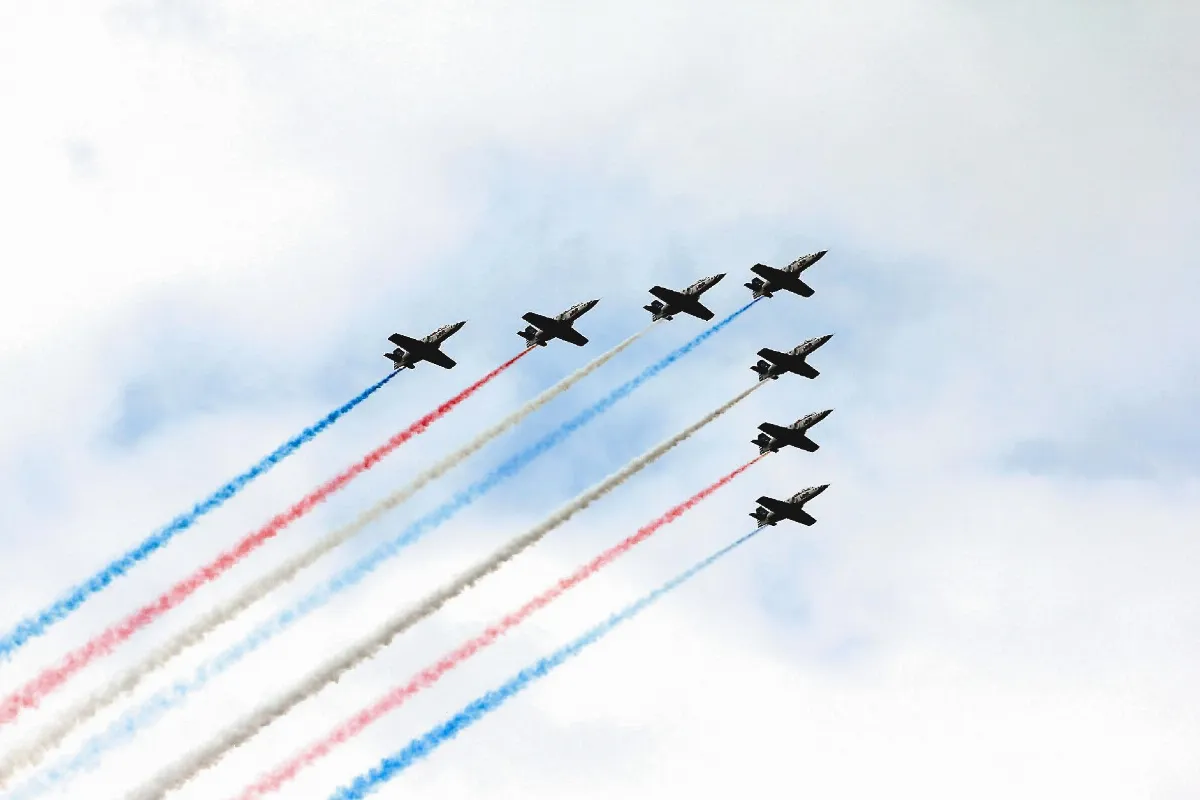 國慶好天氣 空中分列式看得清