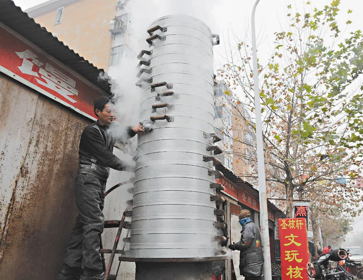 21層蒸籠 爬梯拿饅頭