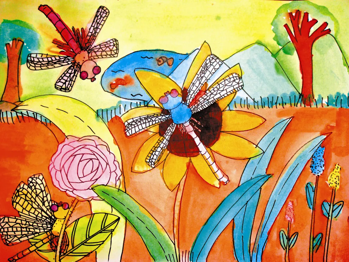 快樂塗鴉牆  蜻蜓