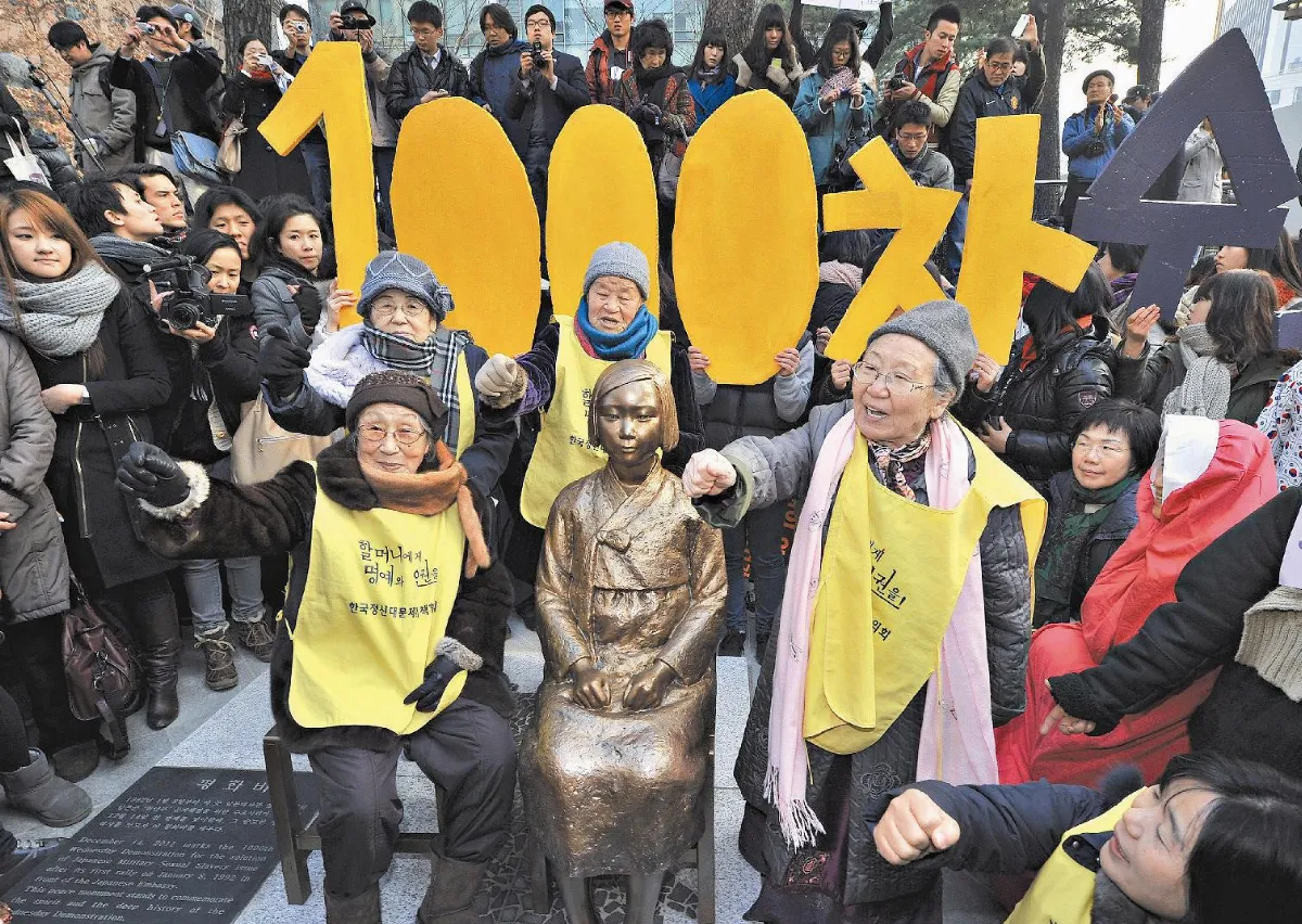 南韓前慰安婦 第1千次向日抗議