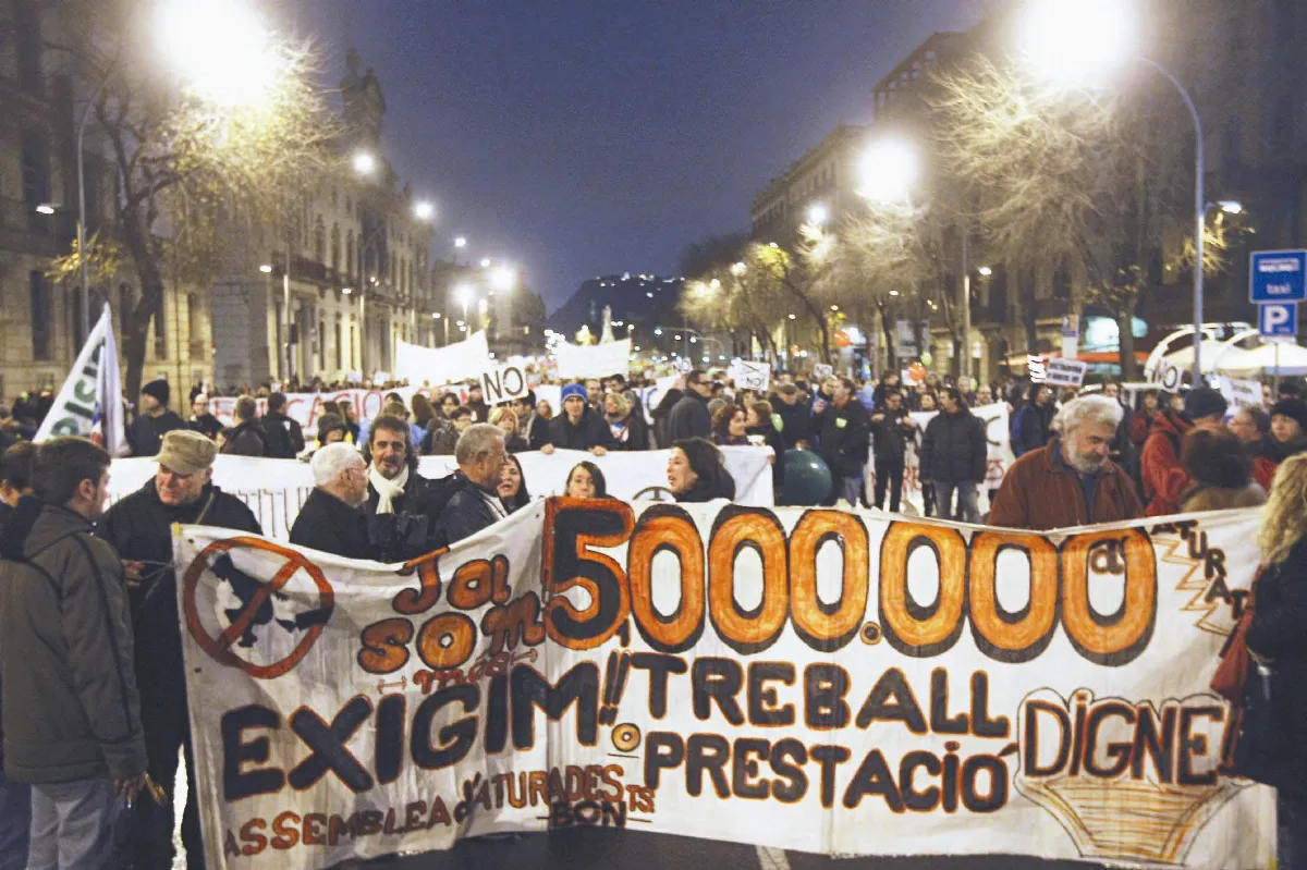 向削減開支說不西班牙警教醫上街頭抗議