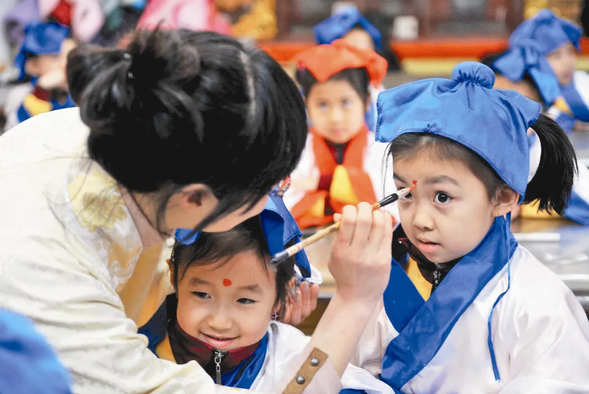 北京小學生 舉行開筆禮