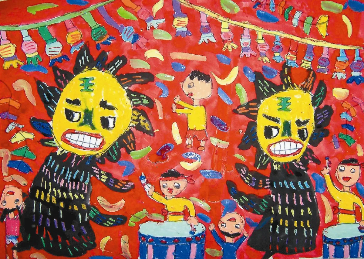 快樂塗鴉簿 舞獅