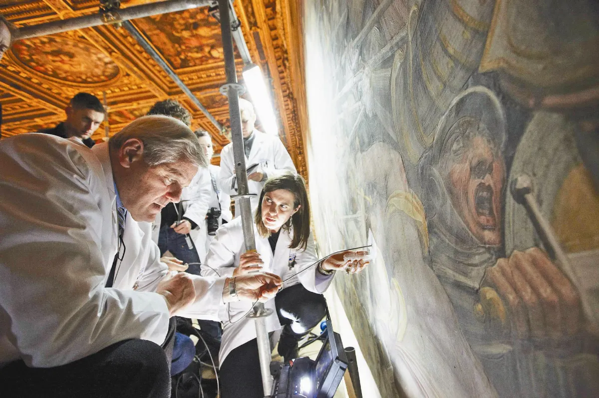 達文西失落名畫 舊宮牆後找到線索