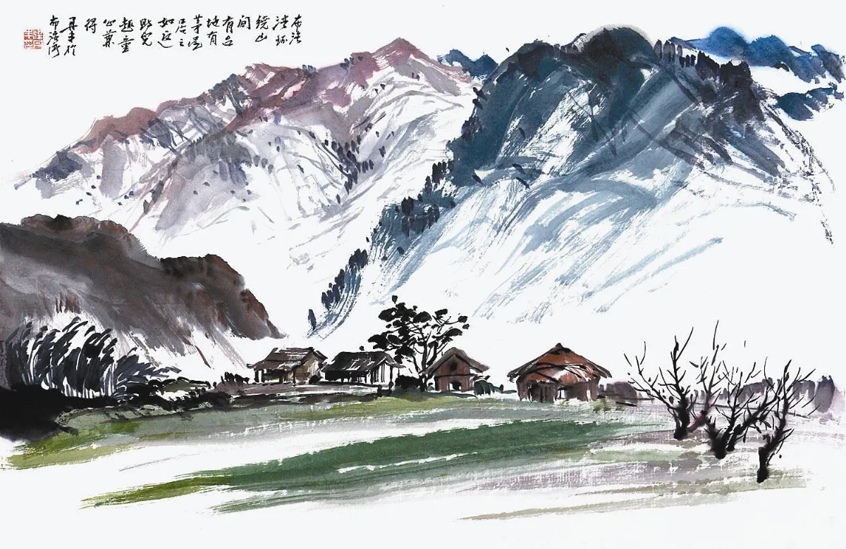 【心靈境界之美‧梁丹丰水墨畫展 】布洛灣農居
