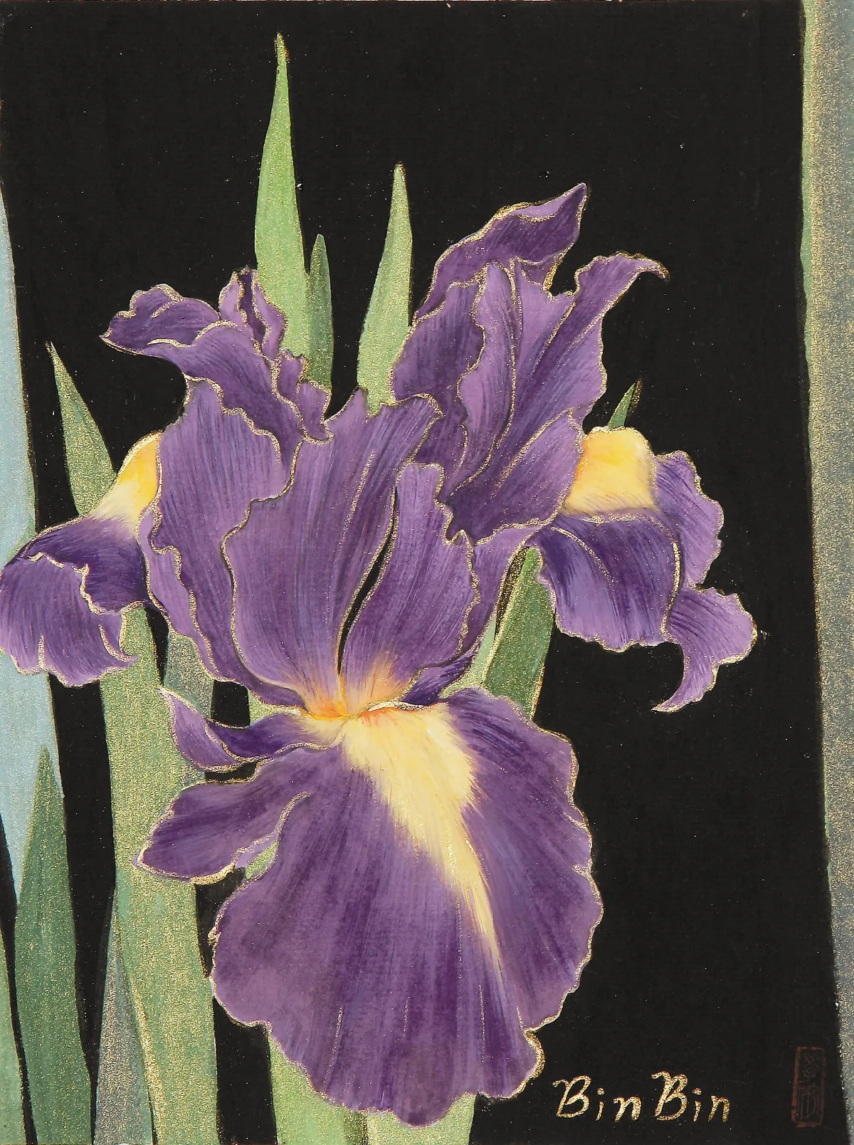 【心靈花園‧陳學嬪彩墨創作展】　鳶尾