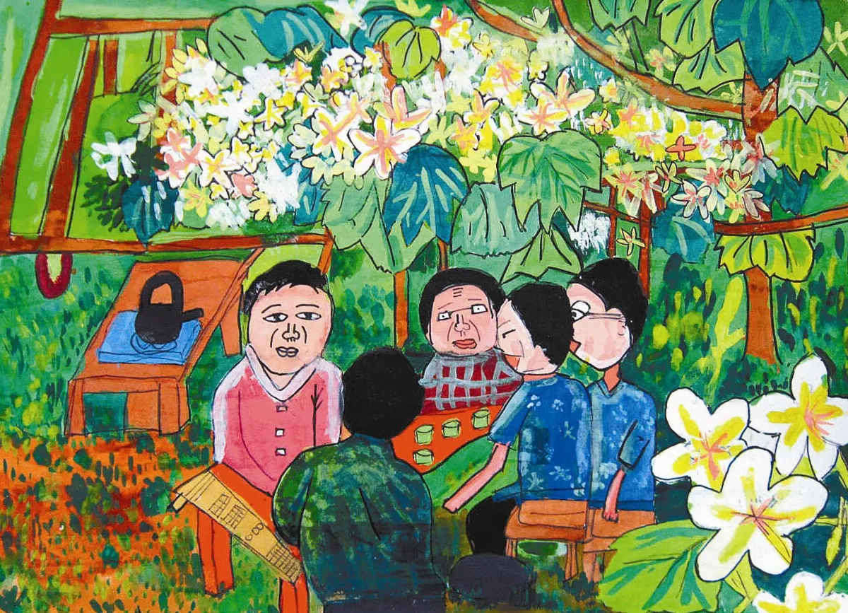 快樂塗鴉簿桐花下話家常
