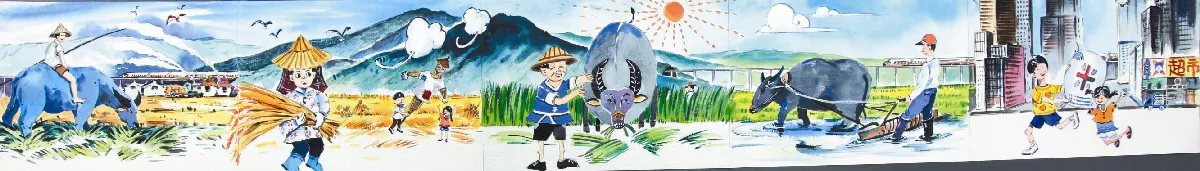 學童彩繪感恩 一粒米走過四季