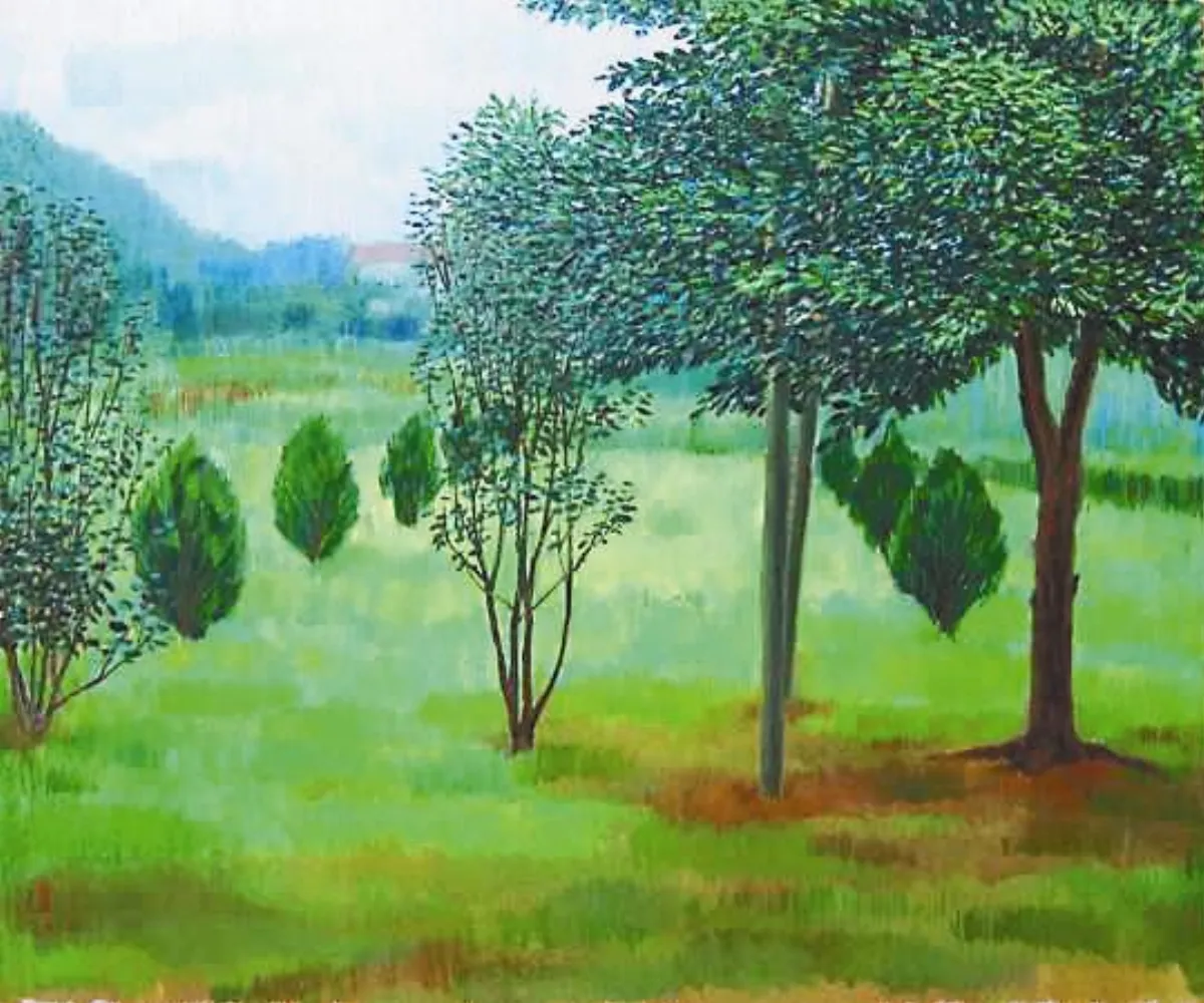 【南遠北側中台灣 — 張宜蓁  張堂  盧建昌  油畫三人展】樹的顏色
