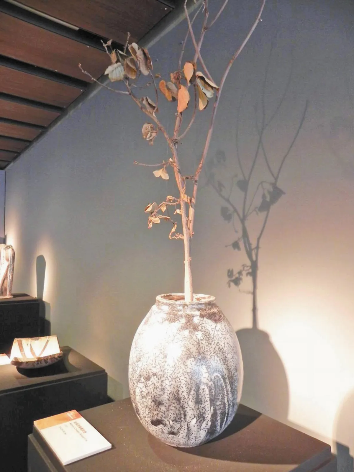 【釉彩衣—施繼堯長石陶個展】  油滴黑曜橢圓甕