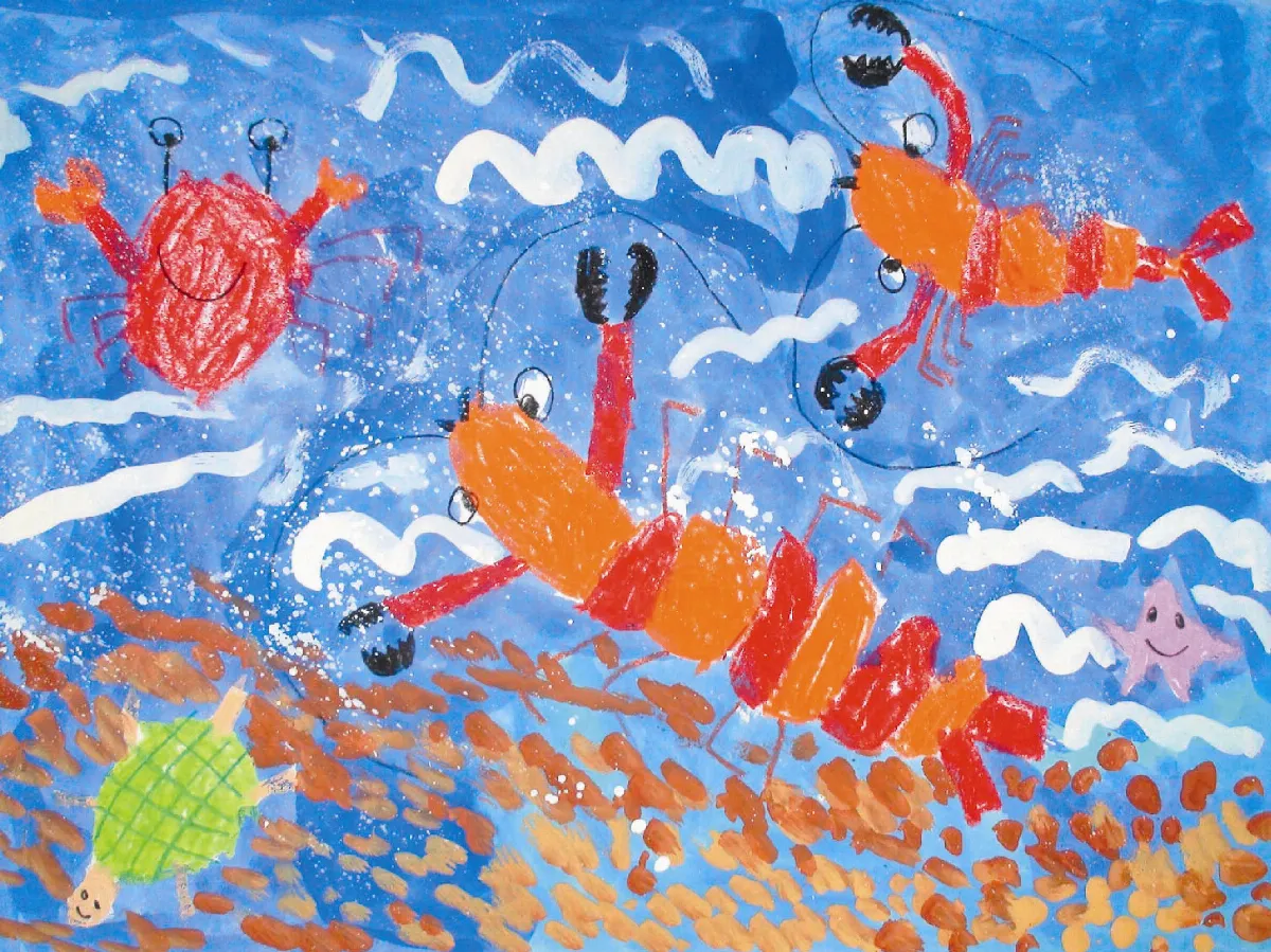 快樂塗鴉簿螯蝦