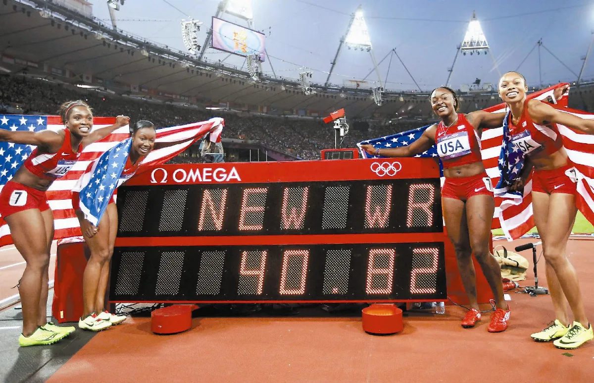 女子400M接力 美破世界奪金