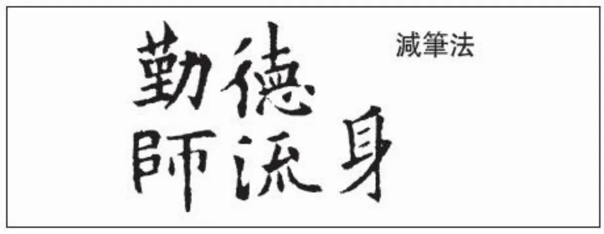 【書畫小常識】  楷書的增筆與減筆