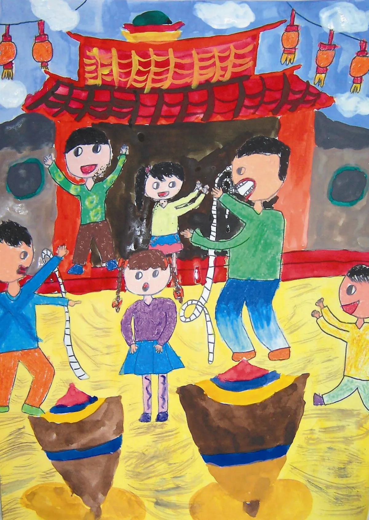 快樂塗鴉簿  打陀螺