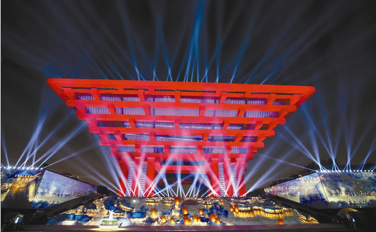 燈光秀 畫作動起來