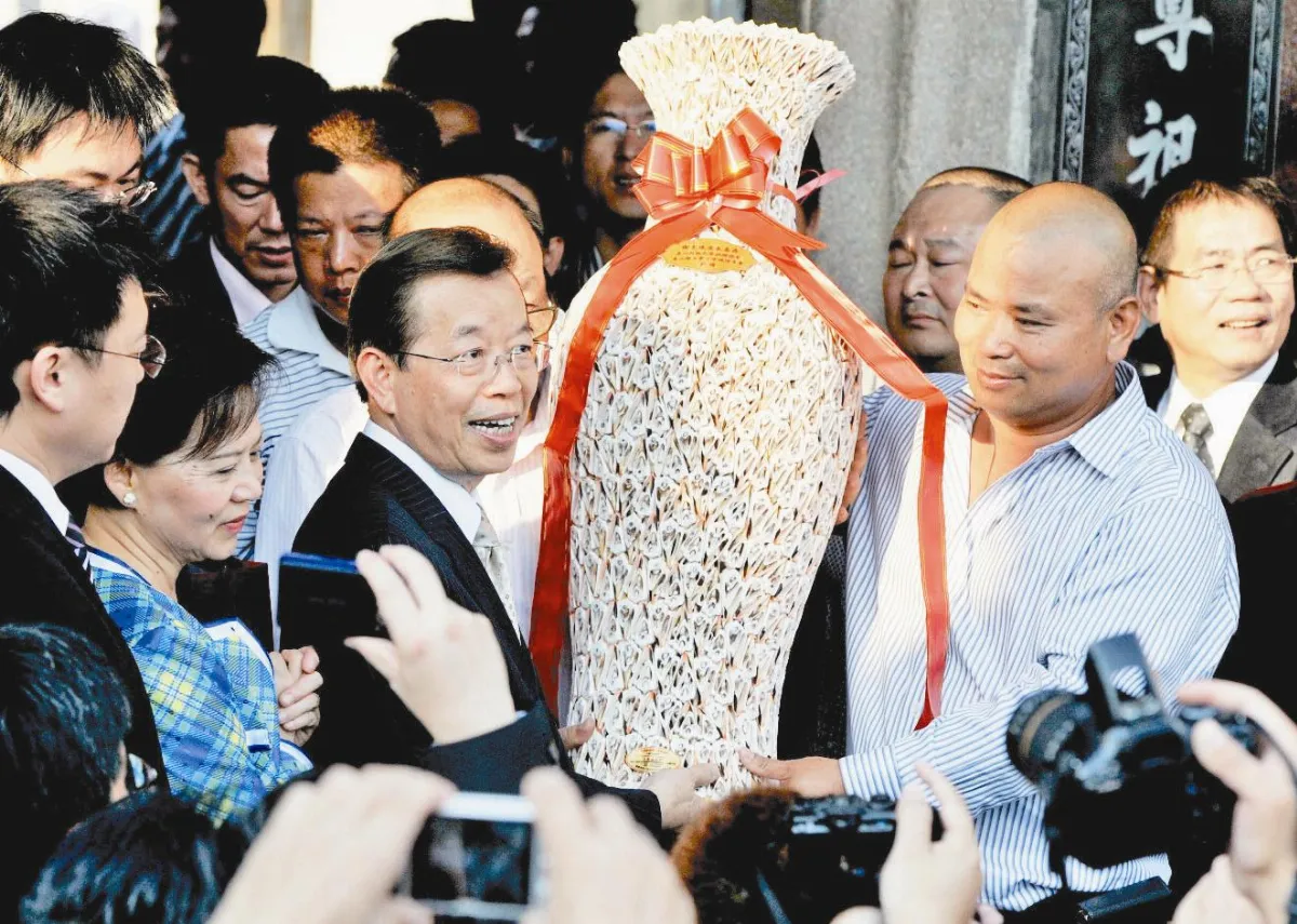 東山島祭祖 謝長廷激動拭淚