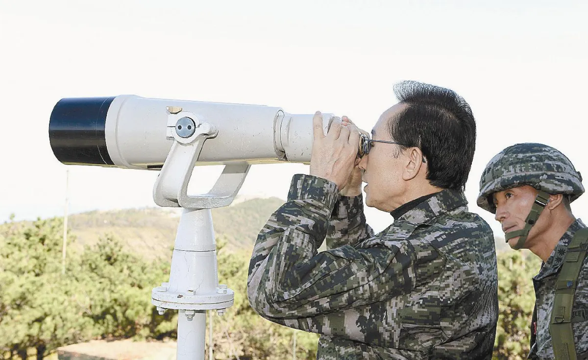南北韓又緊張李明博訪延坪島 25日護國軍演