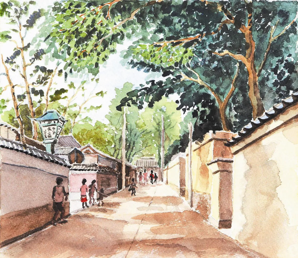 88歲施翠峰 寺廟速寫展