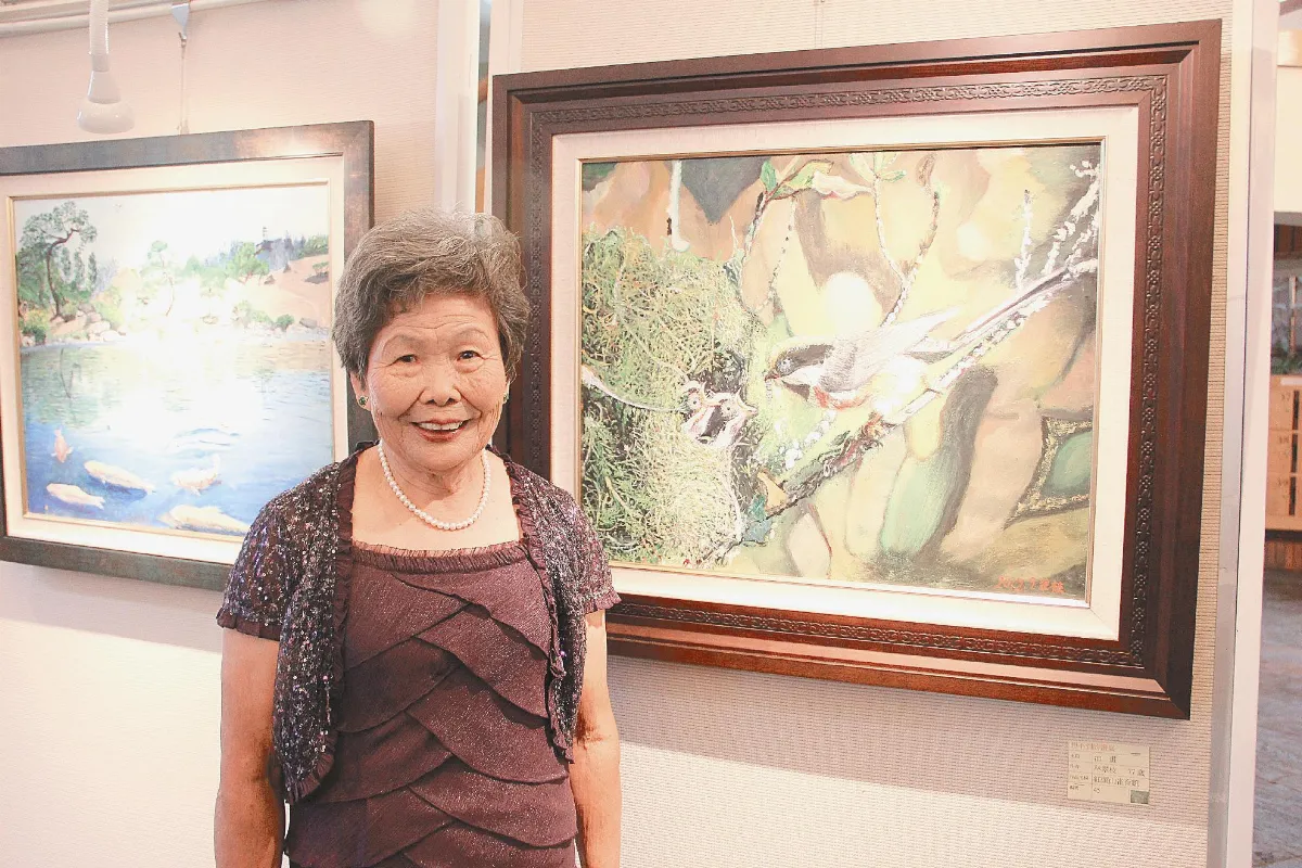 77歲林翠枝開畫展 繪出人生喜悅