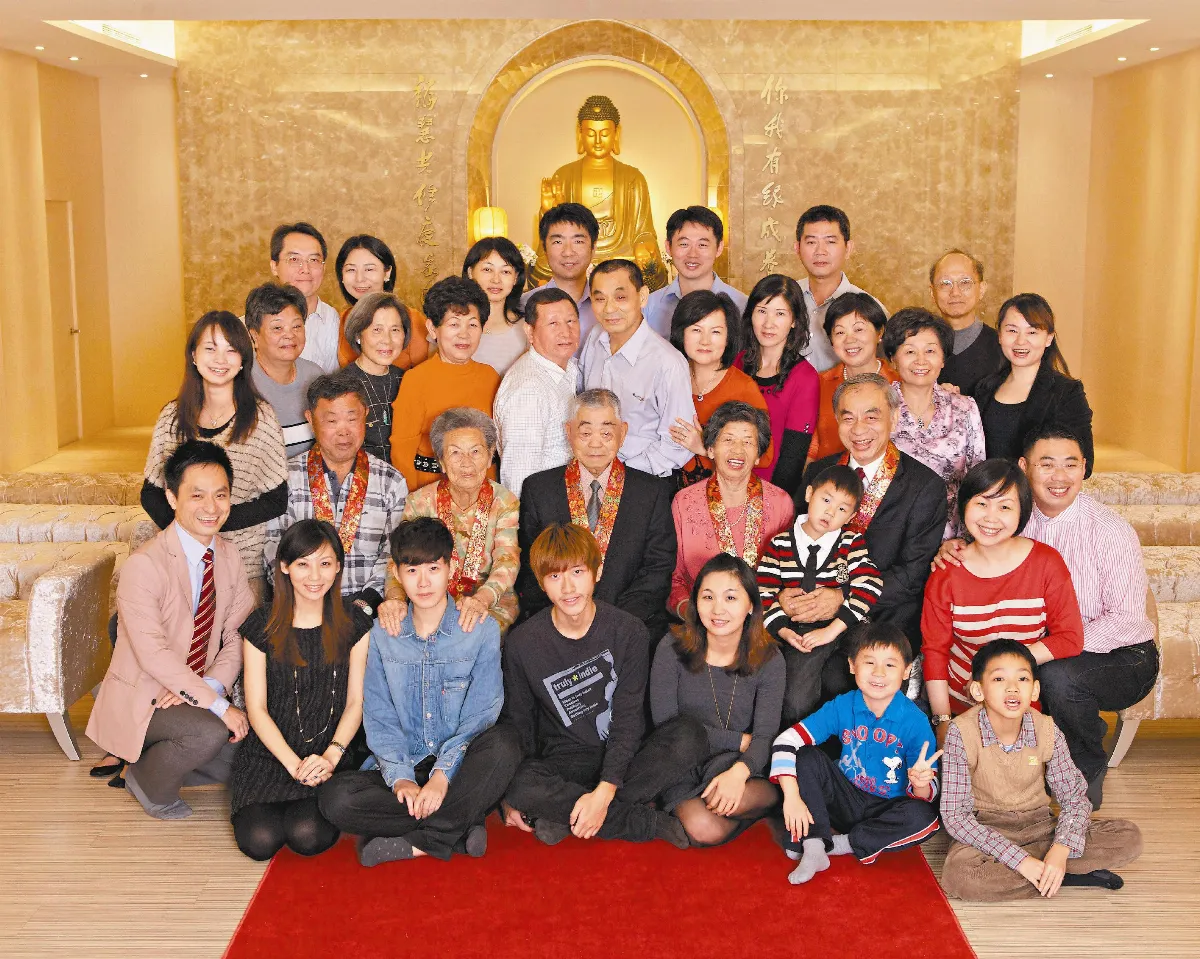 陳三從居士93歲壽誕  四代子孫佛館同慶