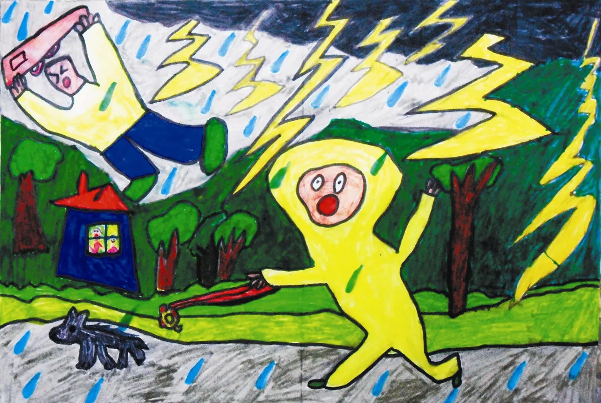 快樂塗鴉簿  雨天