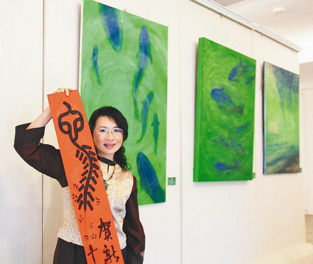 徐菊英鮭途 秀膠彩奇藝