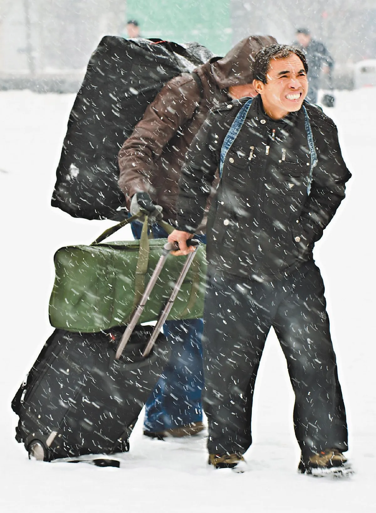雪漫華北 陸空交通受阻