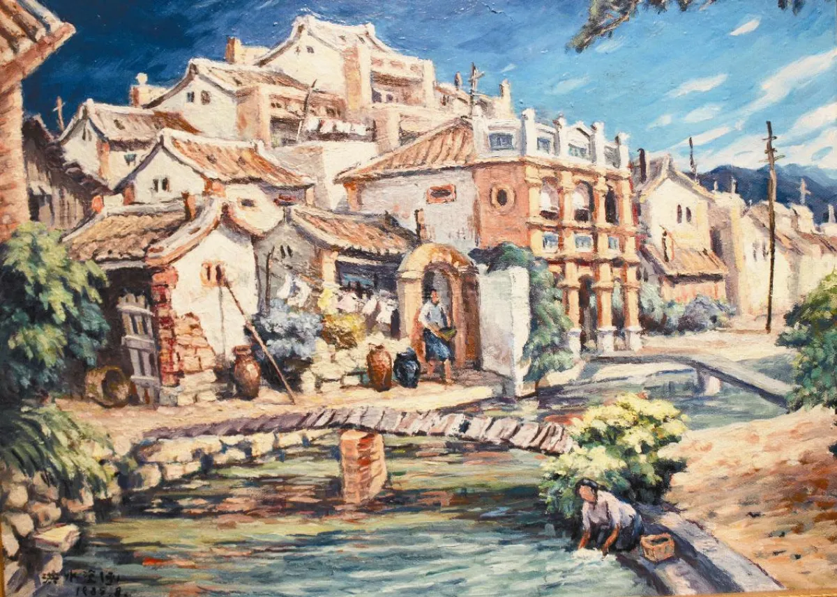 與李梅樹、藍蔭鼎齊名洪水塗畫作 首度展出