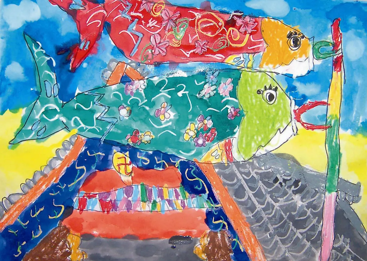 快樂塗鴉簿 鯉魚旗