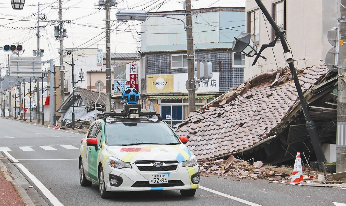 日核災區殘破街景  Google還原