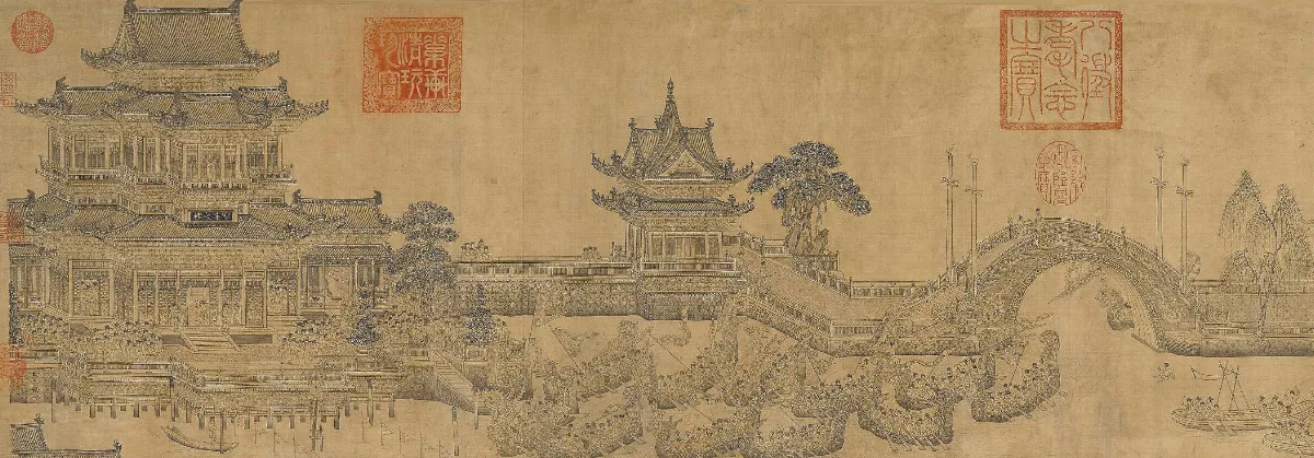 故宮龍池競渡圖 看北宋賽龍舟