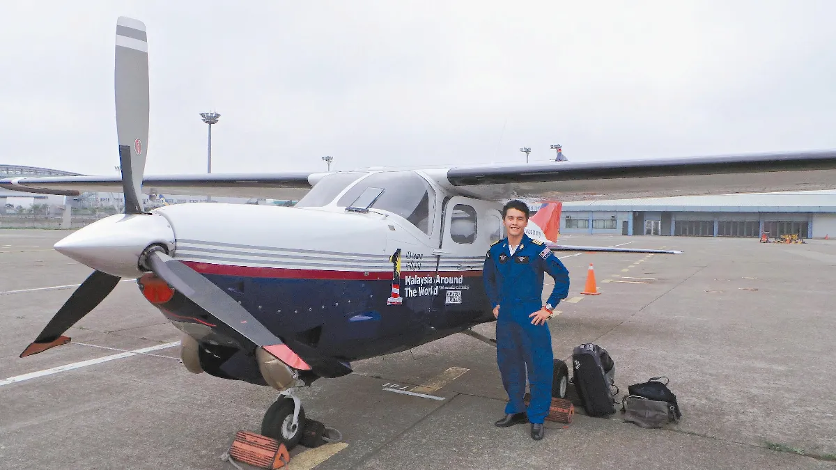 駕飛機環遊世界 機師抵台
