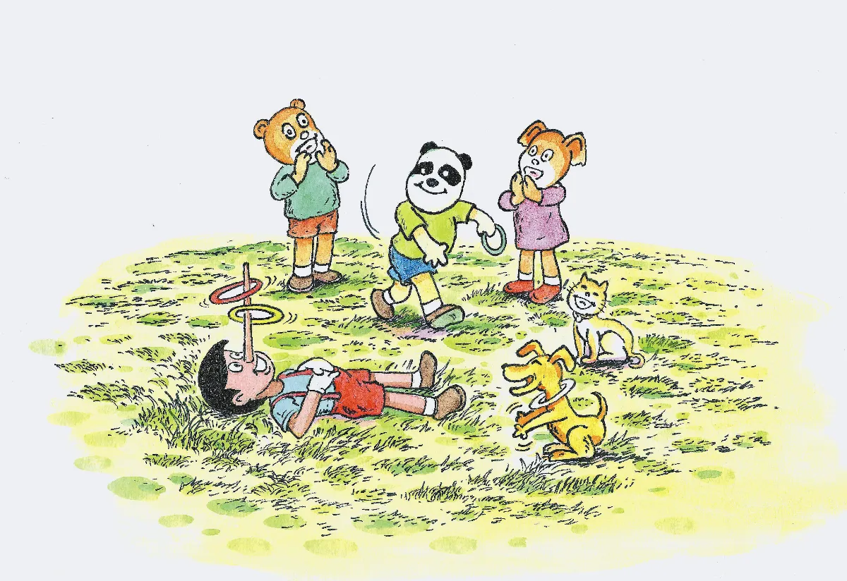 看圖學寫作 來玩丟圈圈