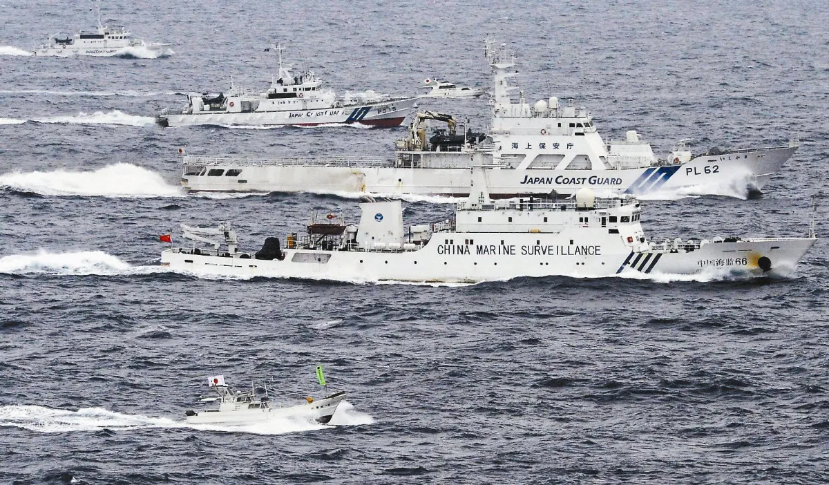 陸8海監船逼近釣島 日抗議