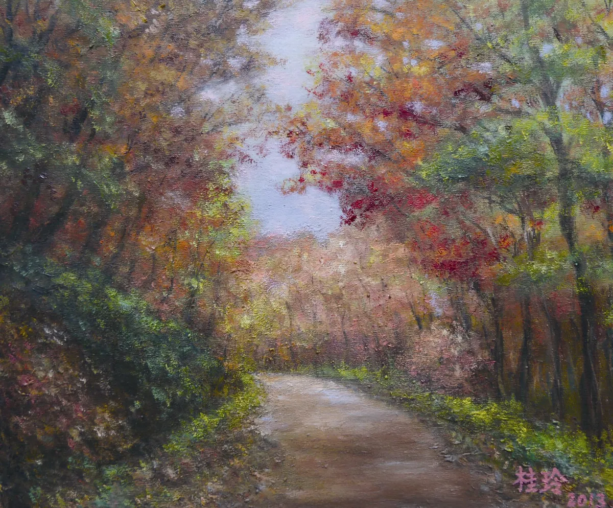 浮世畫框 秋日山徑