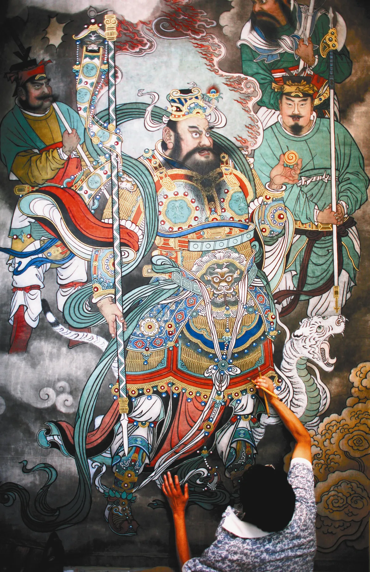臨摹永樂宮壁畫