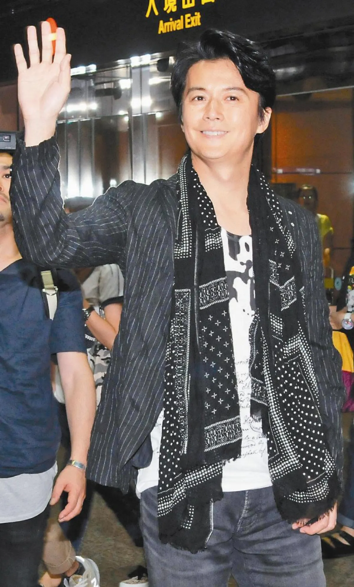 福山雅治抵台 粉絲歡呼不斷