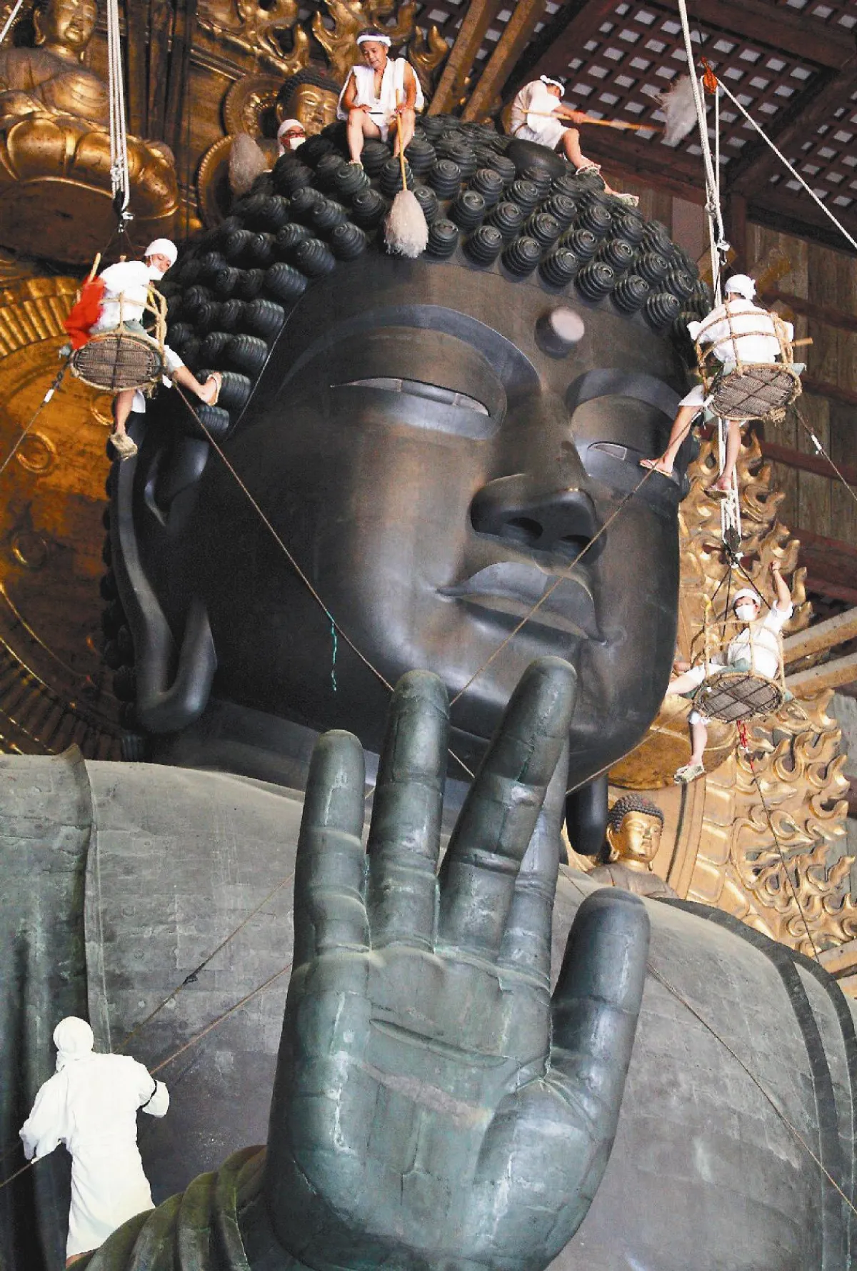 日本東大寺大佛 年度清掃
