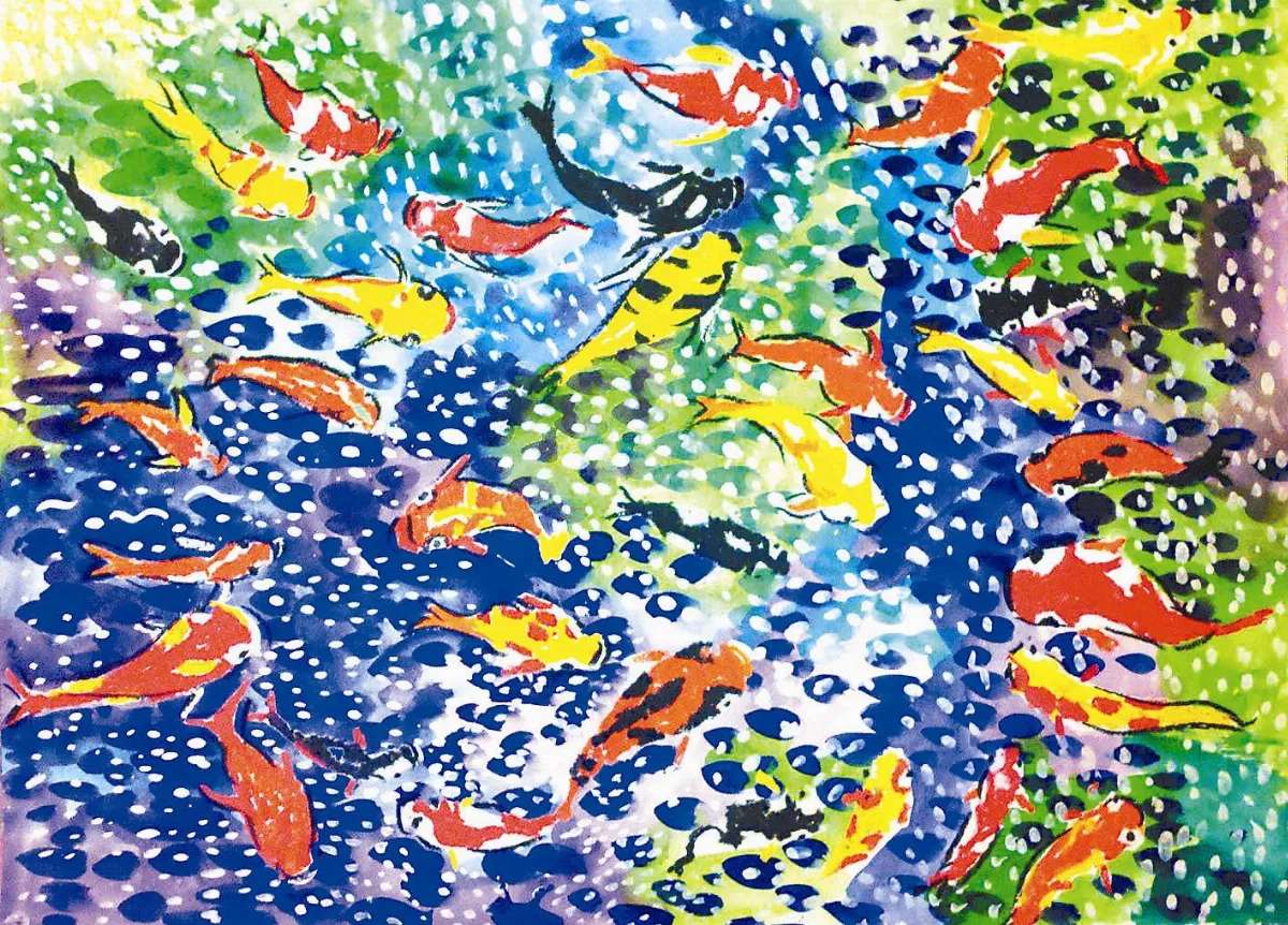 快樂塗鴉簿 鯉魚池