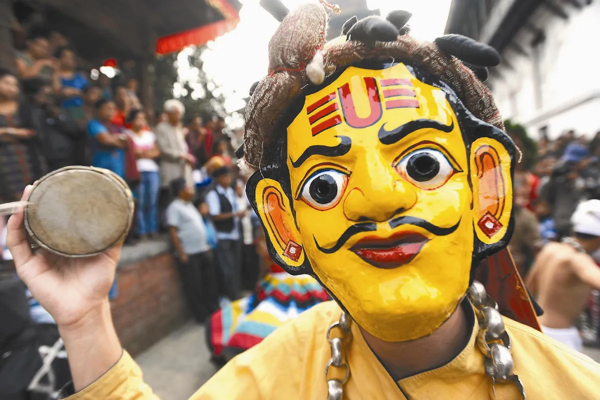 因陀羅節迎秋 尼泊爾舉國同慶