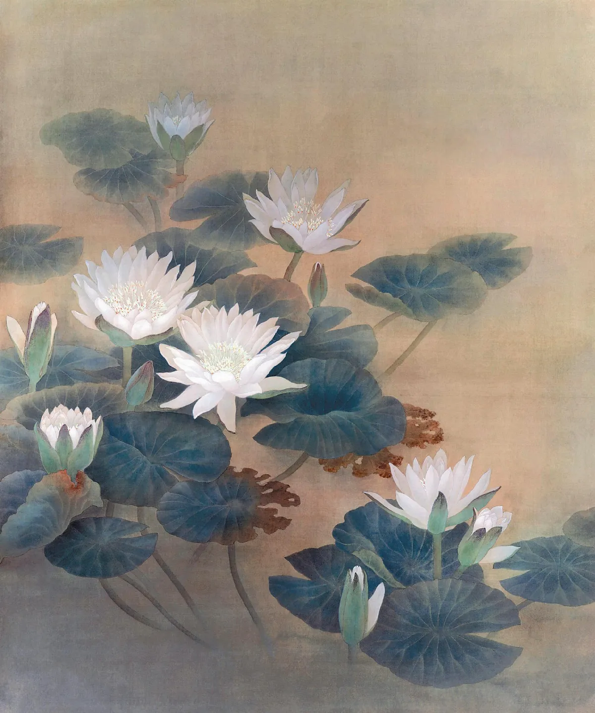 林季鋒工筆絹本畫 宋花鳥意趣