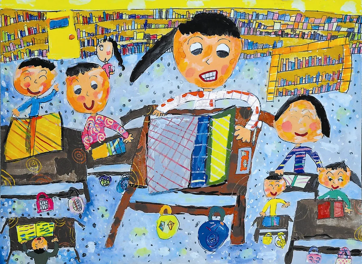 佛光山2013國際書展徵畫比賽得獎作品低年級組特優獎我愛看圖畫書
